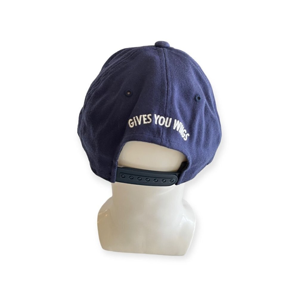 Red Bull Signature Series Strapback Hat "Gives You Wings" Blue Denim - Picture 3 of 6